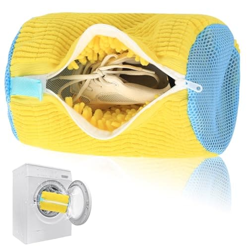 BieMian 360° Zipper Mesh Shoe Wash Bag for Machine - Yellow