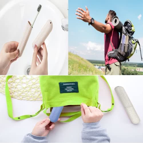 CCLKHY 2 Pcs Toothbrush Case, Toothbrush Travel Case Cover, Portable Toothbrush Storage Case, Sutiable for Home Travel Outdoor Camping Hiking Business Trip — view 5