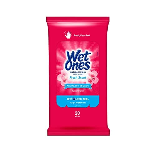 Wet Ones Antibacterial Hand Wipes, 20 Count