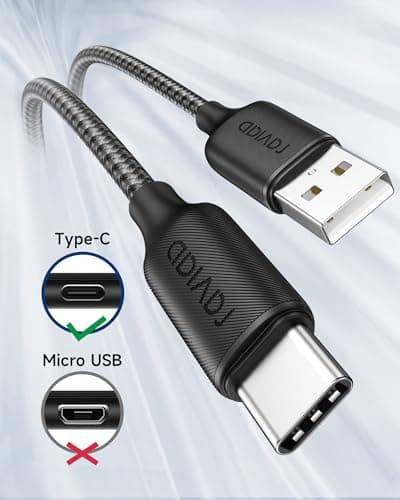 RAVIAD Short USB C Cable 15CM, Type C Charger Cable 3A Fast Charging Nylon — view 2