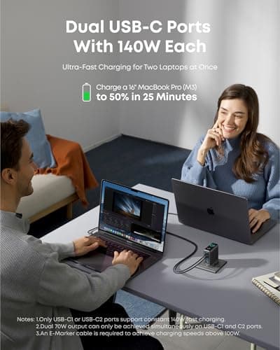 Anker 140W Max 4-Port GaN Charging Blocks,Smart Display for MacBook Charger — view 3