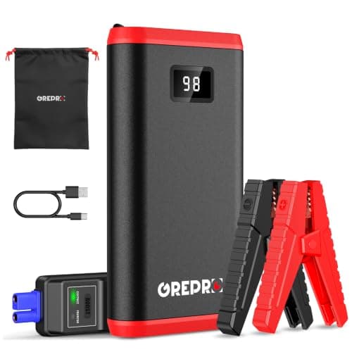 GREPRO 5000A Jump Starter Power Pack, up to 7.0L Gas, 5.0L Diesel