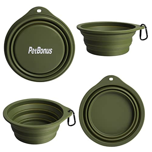 PetBonus 2-Pack Collapsible Dog Bowls, Portable Travel Dog Water Food Bowls — view 5