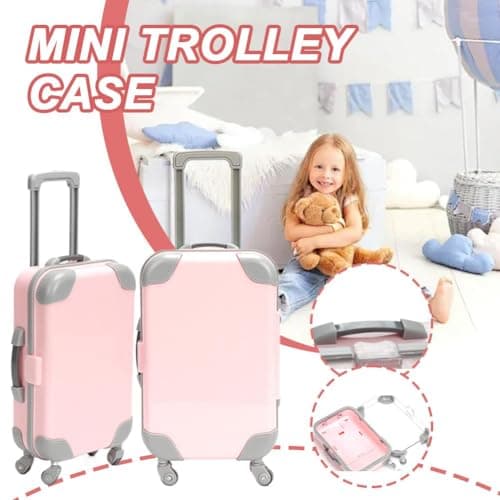 Mini Suitcase Party Favor Box – Small Plastic Luggage Organizer for Candy, Jewelry & Makeup, Tiny Travel Suitcase for Girls Trip Gifts & Doll Decor (1 Pcs) (Red) — view 3