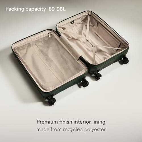 ANTLER - Single Stripe Hard Shell Medium Suitcase - Durable, Lightweight & Expandable, 4 Spinner Wheels - Adjustable Handle, TSA Lock, 68cm - Green — view 5