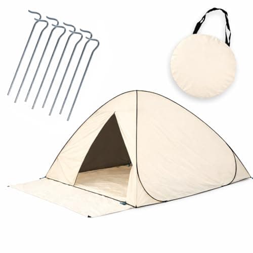 Eurocatch Festival Tent 200x130 cm - Pop-up Throw Tent, Waterproof 210D Oxford Nylon, Blackout, Including Pegs and Storage Bag - Set Up in 5 Seconds