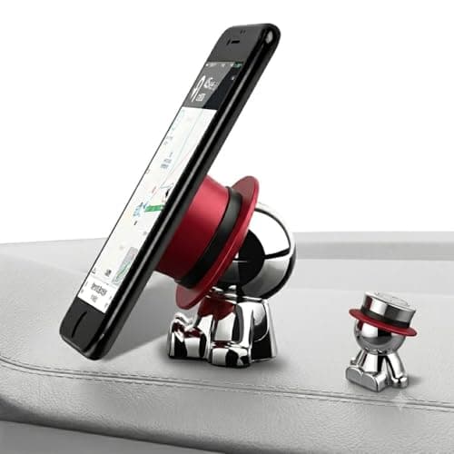 aokway Car Phone Holder Mount, Magnetic Cell Phone Holder for Car/Desk,Compatible with iPhone 12/11 Pro/11/XS Max/8/Samsung etc,Universal Accessories, Home Decoration(red)