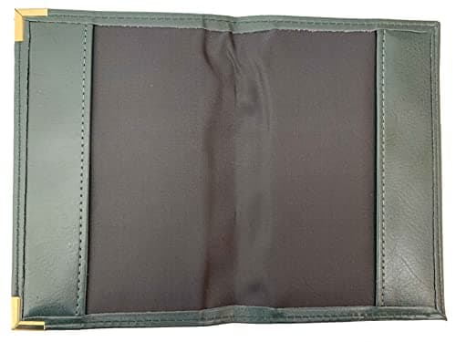 Irish Passport Holder | EU Passport Wallet | Irish Passport Cover | Premium Green PU Leather Cover | Gold Metal Protective Corners | Gold Text — view 3