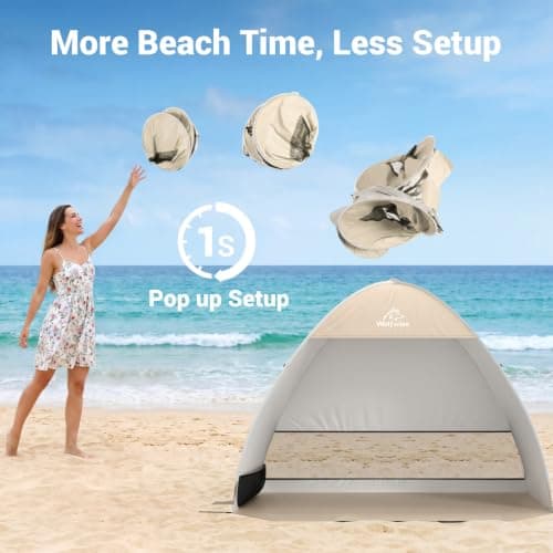 WolfWise Pop up Beach Tent, 4-5 Person Sun Shade Instant Setup for Outdoor — view 2