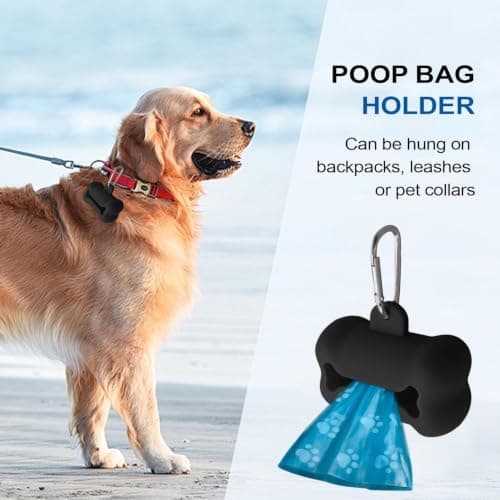 Dog Poop Bag Holder, Silicone Bone Organizer, Easy Access with Travels — view 4
