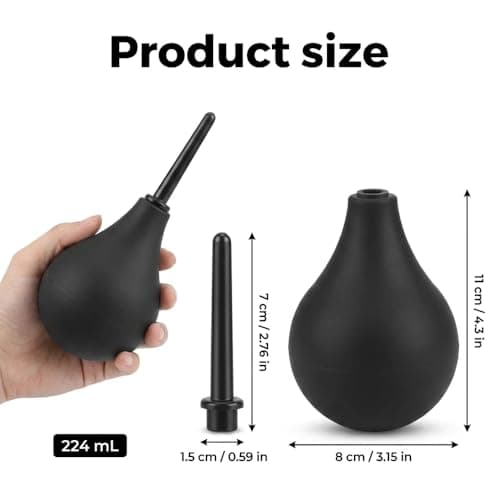 224 mL Silicone Enema Kit Bulb, Douche Squeeze Bottle for Home Use, Ergonomic Easy-Press Design for Gentle Cleansing, Compact for Travel and Bathroom Storage — view 2