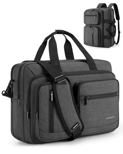 bagsmart 17.3 Inch Convertible Laptop Bag, 3 IN 1 Computer Briefcase, Black