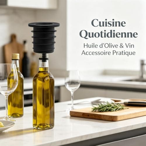 1/6Pcs Silicone Liquor Pourer Adapter Liquor Pourer Spout Dust Covers Up to 1 Inch/25mm Neck Extra Large Universal Olive Oil Wine Bottle Pour Spout Convertor Connector Kitchen Gargets (1) — view 5