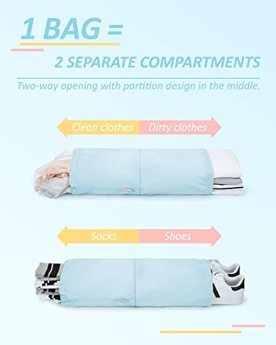 BAGSMART 6pcs Compression Travel Packing Cubes for Suitcases Backpack — view 4