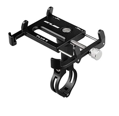 GUB Bicycle Phone Mount - Aluminum Bike Phone Mount Holder Universal Adjustable Handlebar Cell Phone Holder For iPhone X 5 6 7 8 Plus Samsung LG,Holds Phones Up To 3.5" Wide (black P6)