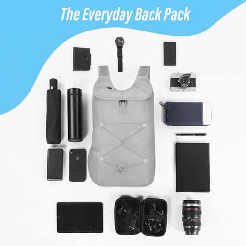 Sahunfri 2 Pcs Ultra Lightweight Backpack with Headphone Jack, Foldable Backpack Water Resistant Travel Rucksack, Multi-Functional Backpacks for Men Women — view 4