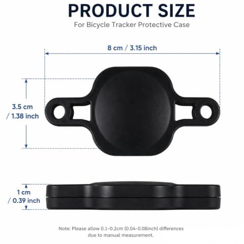 Merzio Bike for AirTag Holder Hidden Under Bottle Mount, Black Anti-Theft Bicycle Tracker Case with Plum-Shaped Security Screws, Waterproof for AirTag Mount — view 2