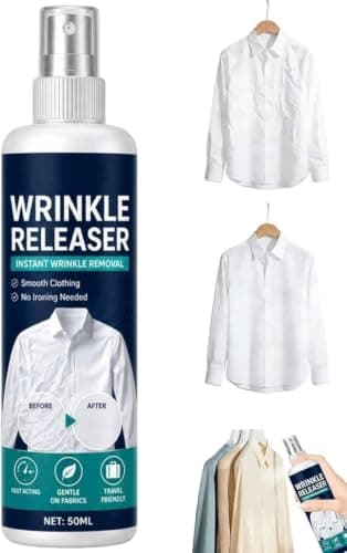 Instant Wrinkle Release, Wrinkle Release Spray Travel Size, Crease Release Spray, No Iron, Travel-Ready, Portable Fabric Refresher Release Spray For Clothes, Dresses, And Bedding, 50ml,1PC