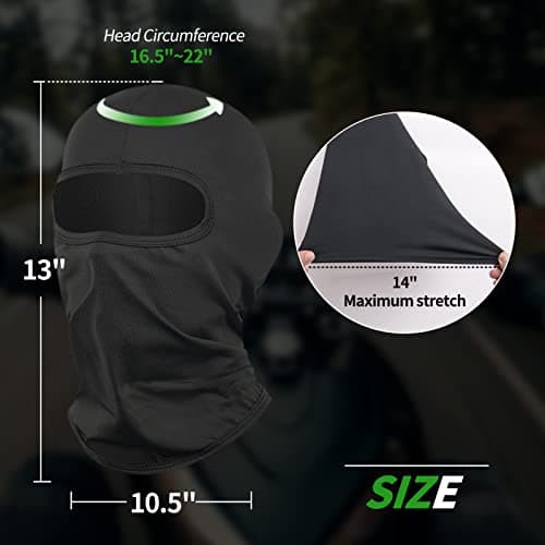 LONGKING Balaclava Face Mask for Men– Skiing, Snowboarding, Motorcycle, UV Protection & Wind Protection, White — view 6