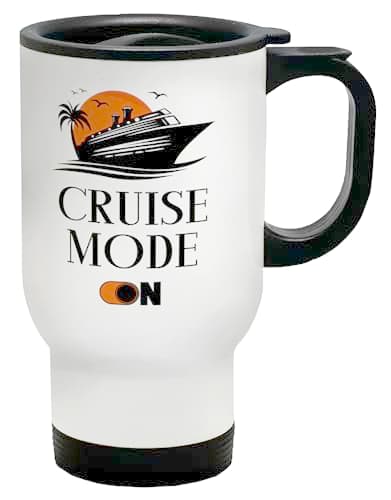 Shopagift Cruise Mode Travel Mug Ship Funny Trip Stainless Steel 14oz Cup