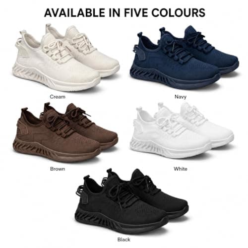 Nexsus Plus Women Mesh Trainers | Ladies Mesh Sport Shoes | Lightweight Breathable Road Running Shoes with Cushioned Sole (Brown, UK Footwear Size System, Adult, Women, Numeric, Medium, 5) — view 4