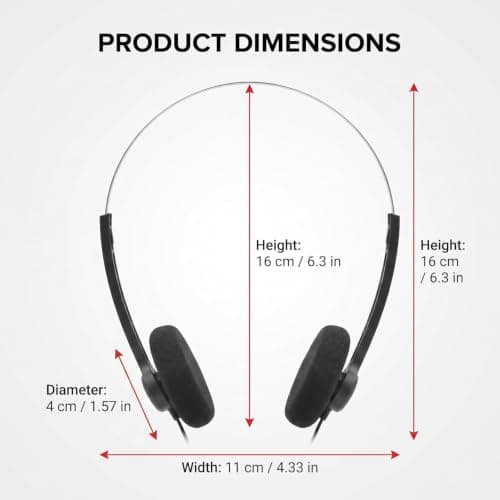 Pchnfei 4 Pcs Black Retro Over-Ear Earphones, Hi-Fi Stereo Earphone, Mini Stereo Lightweight Headphones with Cord, 80s 90s Vintage Headset Wired,Headphone, for Most Mobile Phones Playback Pevices — view 2