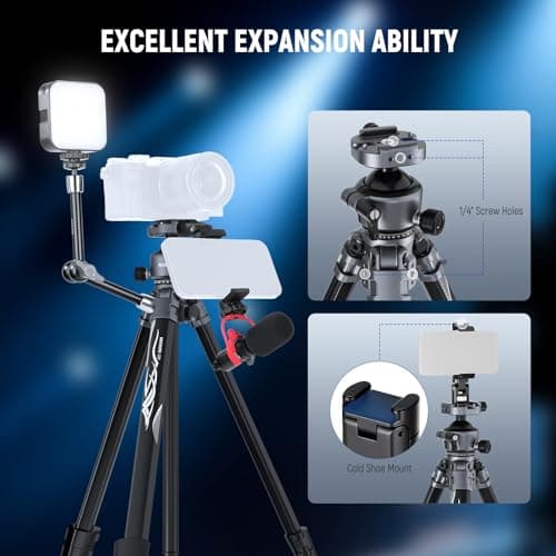 NEEWER LITETRIP LT07 61" Aluminum Travel Tripod for Camera — view 5
