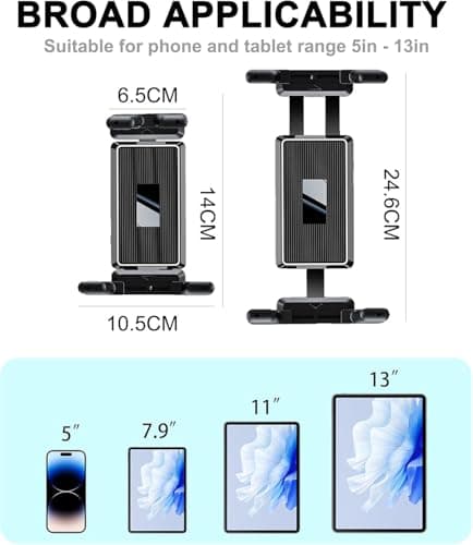 CMANLNYK Car Air Vent Tablet Phone Holder - 360° Rotating Adjustable Tablet Car Mount Suitable for Ipad Iphone 5"-13" — view 6