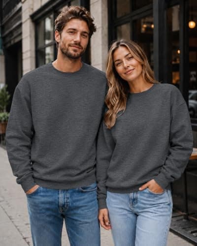 COOFANDY Men's Crewneck Sweatshirts Fleece Pullover Thermal Casual Shirt — view 2