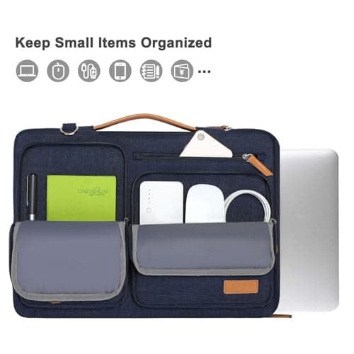 MOSISO Laptop Case 16 inch, 15.6 inch Laptop Bag Men Women, Navy Blue — view 4
