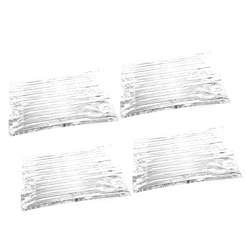 CAGUYLONA Emergency Blanket 130x210cm, Thermal Survival Blanket, Reflective Space Blanket for Camping Hiking Emergency Kit with 10 Pack for Outdoor Travel and Car Safety (Silver) — view 4