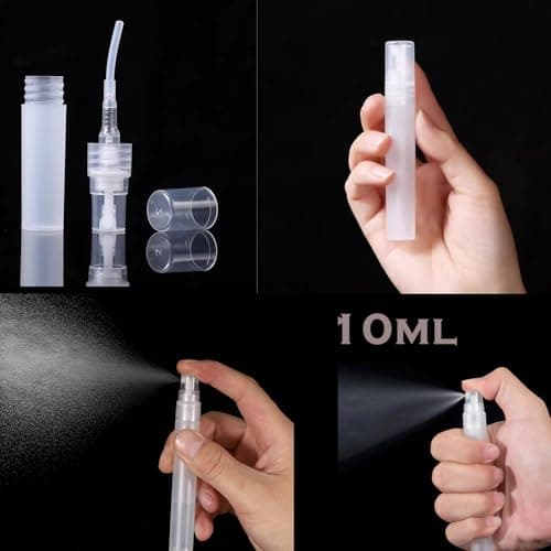 Clear Toiletry Bag with Travel Bottles Set 100ml & Spray bottle 10ml TSA Approved Travel Makeup Cosmetic Bag for Women Men Clear Toiletries Containers with Clear Airport Bag Case,Refillable Bottle — view 6