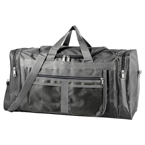 Trintion Sports Duffle Bag Sports Gym Bag for Women Men Waterproof Large 40L Collapsible Training Sports with Shoulder Strap Holdall Overnight Weekend Travel Bag for Gym Travel Swimming (Black)