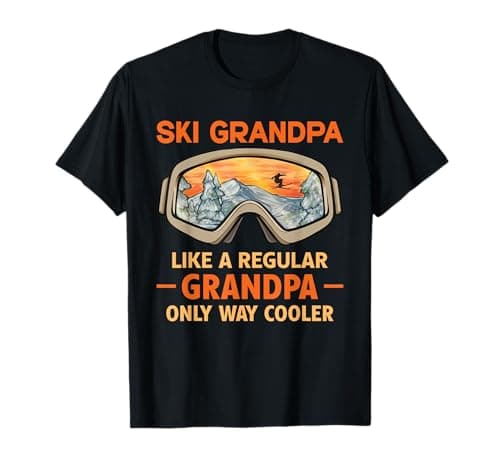Skiing Goggles Outfit Nordic Skier Ski Grandpa T-Shirt