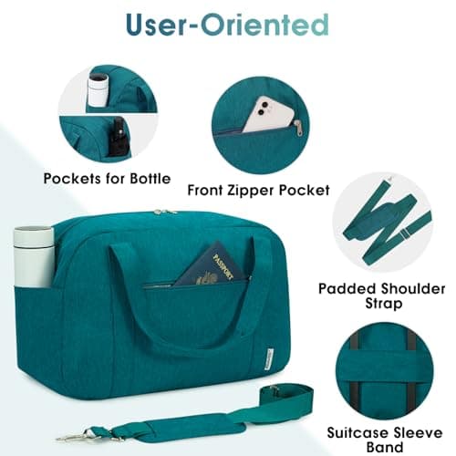 for Easyjet Cabin Bag 45X36X20 Underseat Travel Duffel Bag with Wet Pocket Weekender Overnight Carry on Luggage for Women and Men 25L (Teal) — view 4