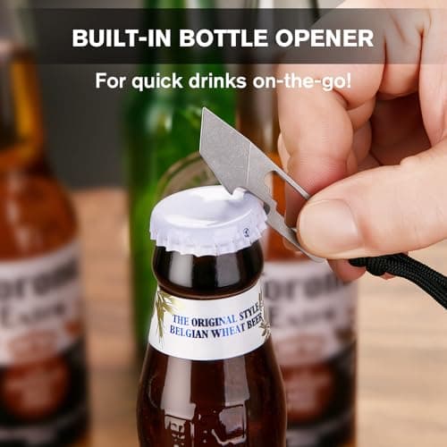 KEEPO LINK Titanium EDC Pry Bar with Bottle Opener & Wrench for Men, OLT08 — view 3
