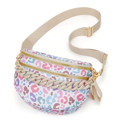 SDSFGX Leopard Bum Bag for Women Light Crossbody Bag Spacious Travel Waist Pack Fashion Animal Print Boho Shoulder Purse — view 6
