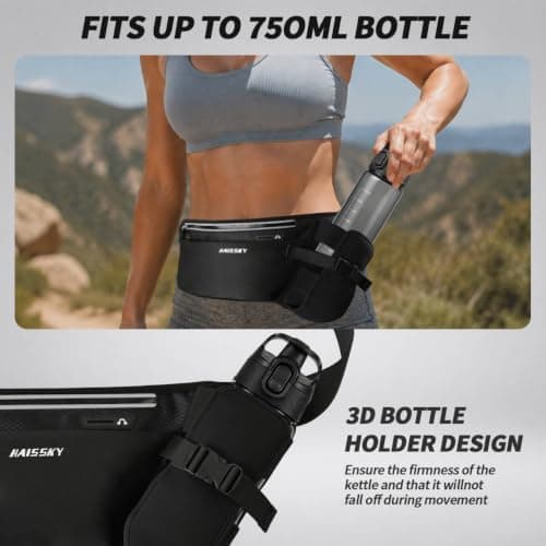 Hydration Waist Pack with Water Bottle Holder for Running, Hiking,Cycling — view 2