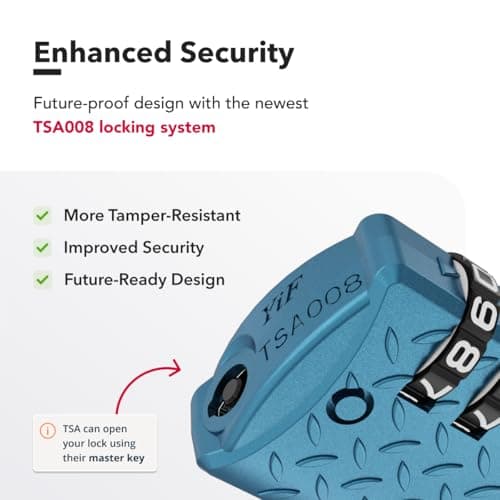 NovLock TSA Padlock for Suitcases, TSA Approved Luggage Locks for Travel — view 5