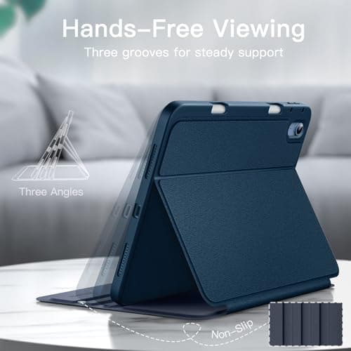 JETech Folio Case for iPad (A16) 11th/10th Gen, Navy — view 3