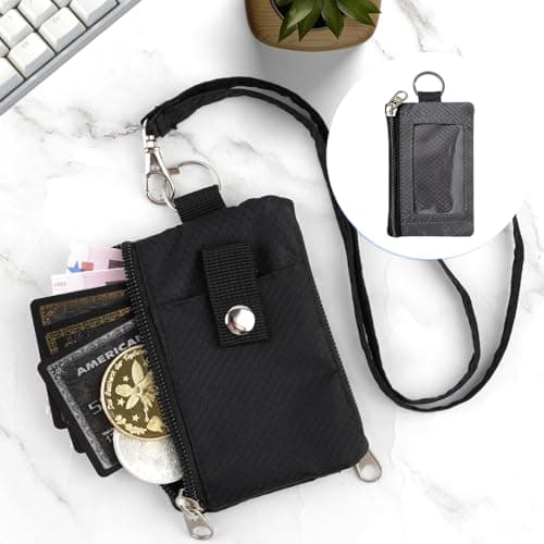 Neck Pouch with RFID Protection,Passport Holder Travel Wallet Lanyard Pouch — view 6