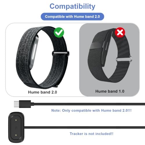 Compatible with Hume Band 2.0 Charger, Fast Safe Charging Cable with USB-C — view 2