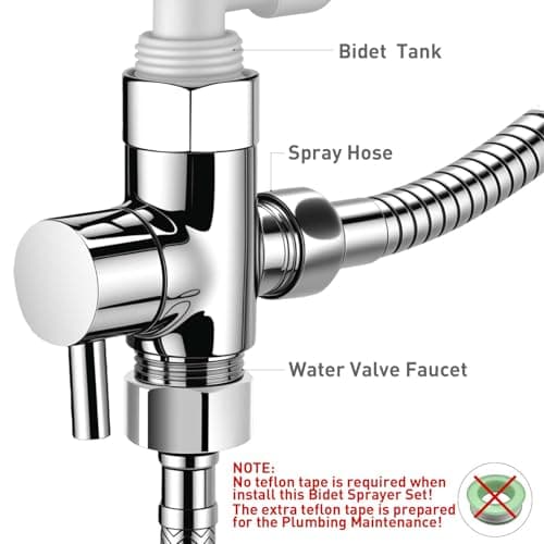 WEIDMAX Handheld Bidet Douche Shower Spray for Toilet, Stainless Steel Bidet Shattaf Sprayer Kit Bathroom Cloth Diaper Washer Shower Head for Personal Hygiene — view 4