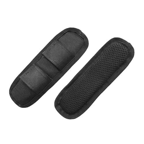 JITFLG 2 Pack Extra Thick Shoulder Strap Pad, Black Removable Universal Replacement Cushion for Backpack, Luggage Bag, Guitar Strap, Duffel Bag - Adjustable Comfort Padding for Heavy Bags