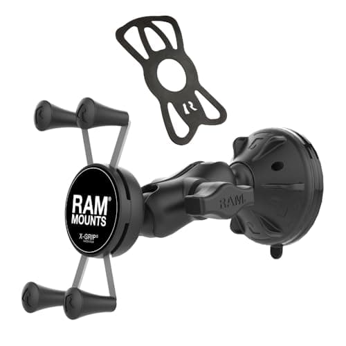 RAM Suction Cup Short Arm Car Mount w/ Universal X-Grip Holder for Cell Phone SmartPhone iPhone — view 2