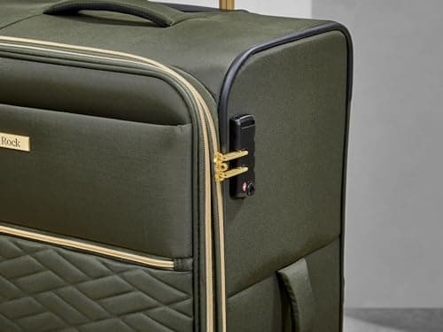 Rock Sloane Medium 52/59L Expandable Soft Shell Suitcase - Khaki — view 5