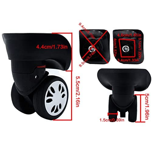 1 Pair A01 Suitcase Luggage 360 Degree Repair Accessories Trolley Wheel Parts for Women Men Replacement Caster — view 2