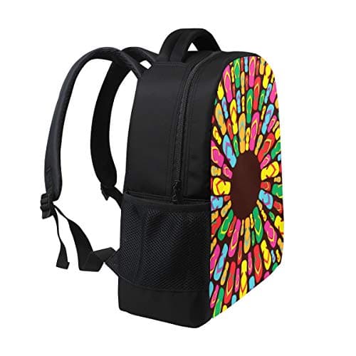 MONTOJ Summer Colorful Flip Flops Polyester Travel Backpack Laptop Backpack — view 5