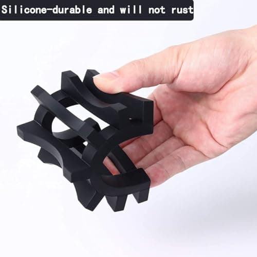 ZHjuju Soap Dishes,2 Pcs Soap Dish with Drain Spout Silicone Rubber Drainer Dishes Soap Holder Soap Tray Soap Case Holder for Kitchen Shower Room Bathroom,Black — view 3