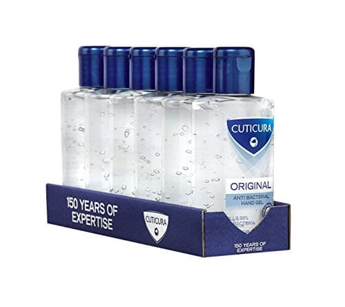 Cuticura Original Anti Bacterial Hand Gel 100ml Pack , Clear, 600 millilitre, (Pack of 6) — view 2